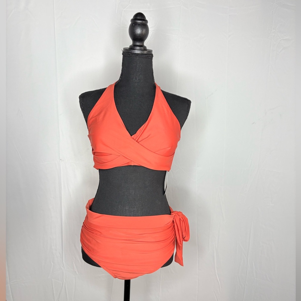 Women's Rust Red Wrap Bikini Set